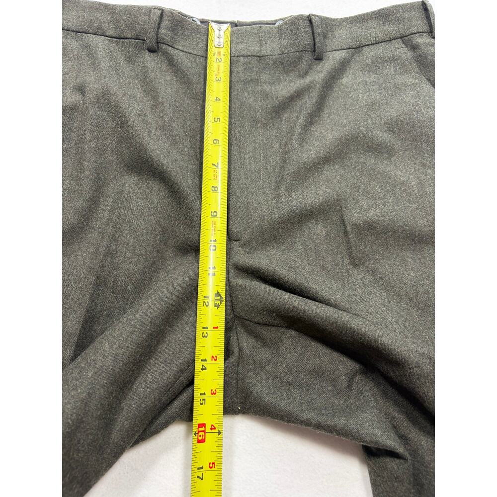 Brooks Brothers Brooksease Olive Green Dress Pants Mens 38 Cuffed Wool Blend - Picture 10 of 11